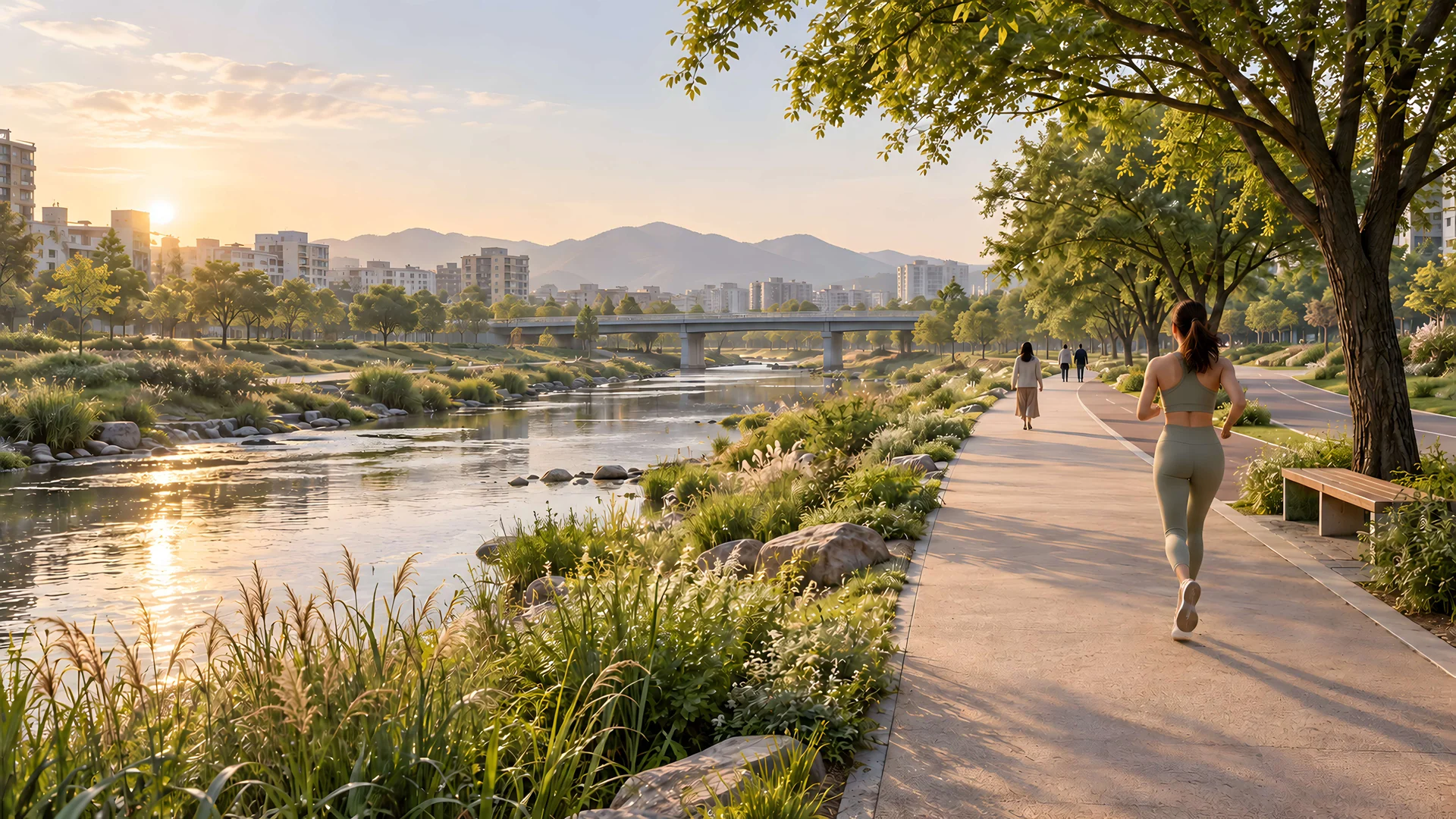 하천 옆 산책로 (연출 이미지)